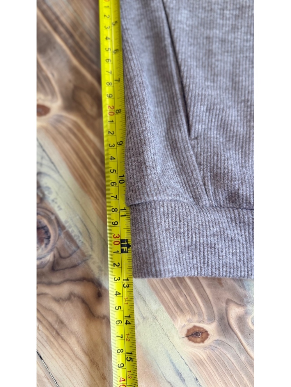 Halara Taupe zip-up track jacket with white side stripes 0531 - Picture 5 of 9